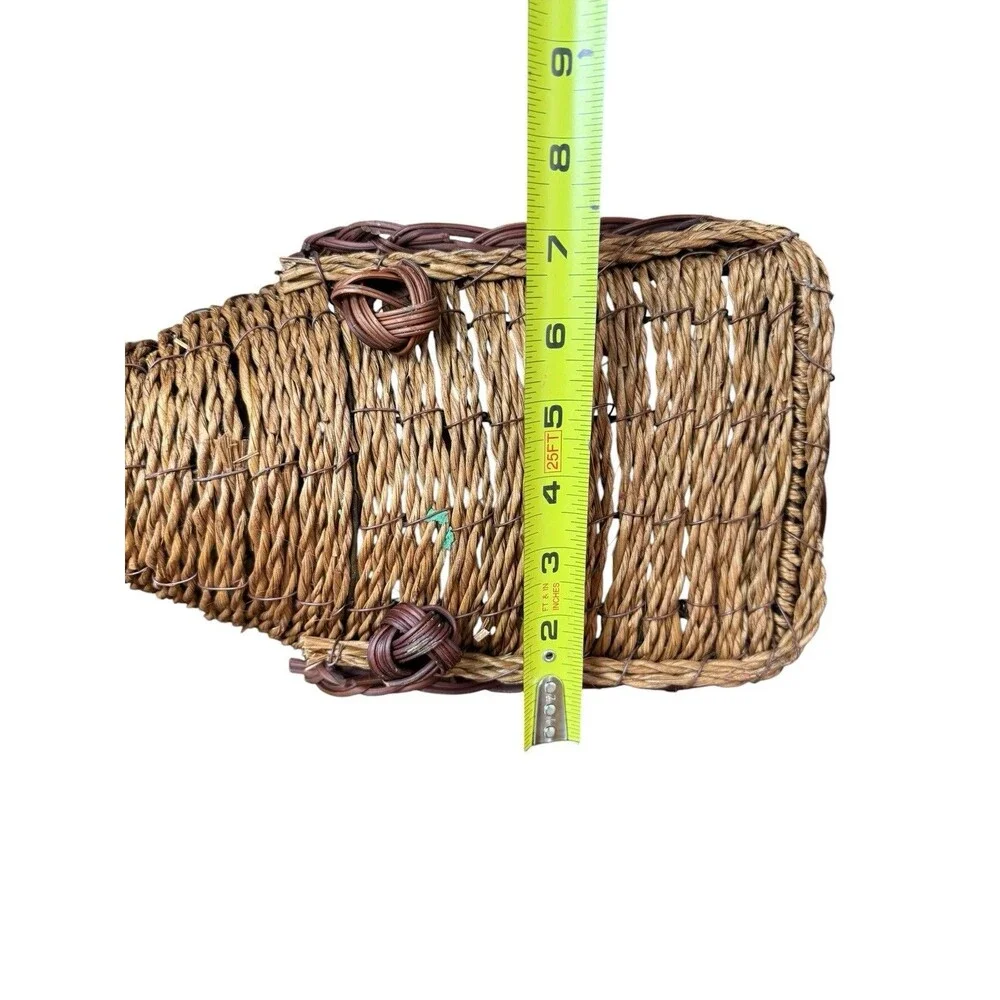 Vintage Wicker Thanksgiving Cornucopia Basket Horn of Plenty Wall Farmhouse
